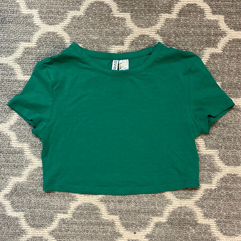 Green crop top
